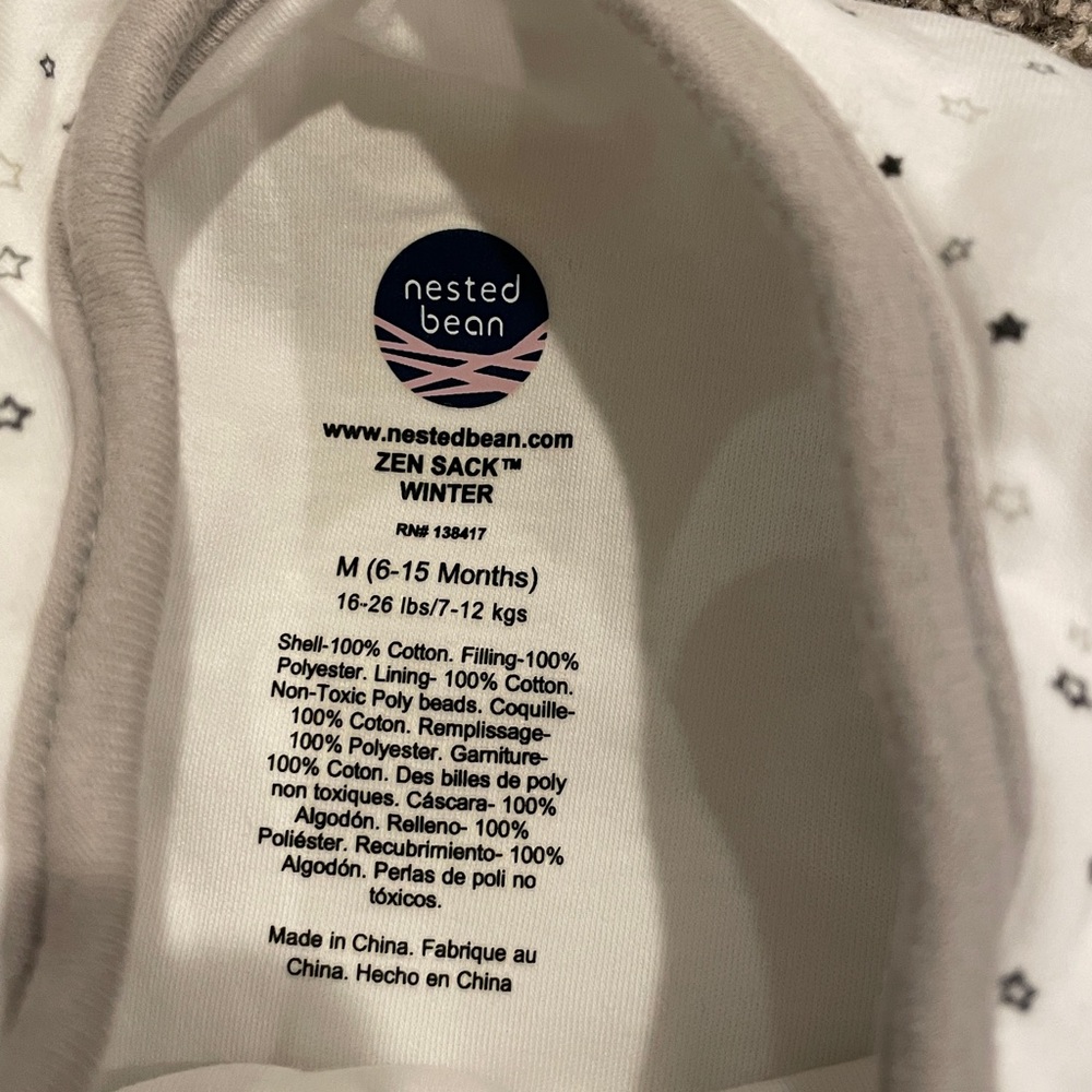 EUC Nested Bean Zen Sack size medium 6-15 months unisex - Picture 3 of 4